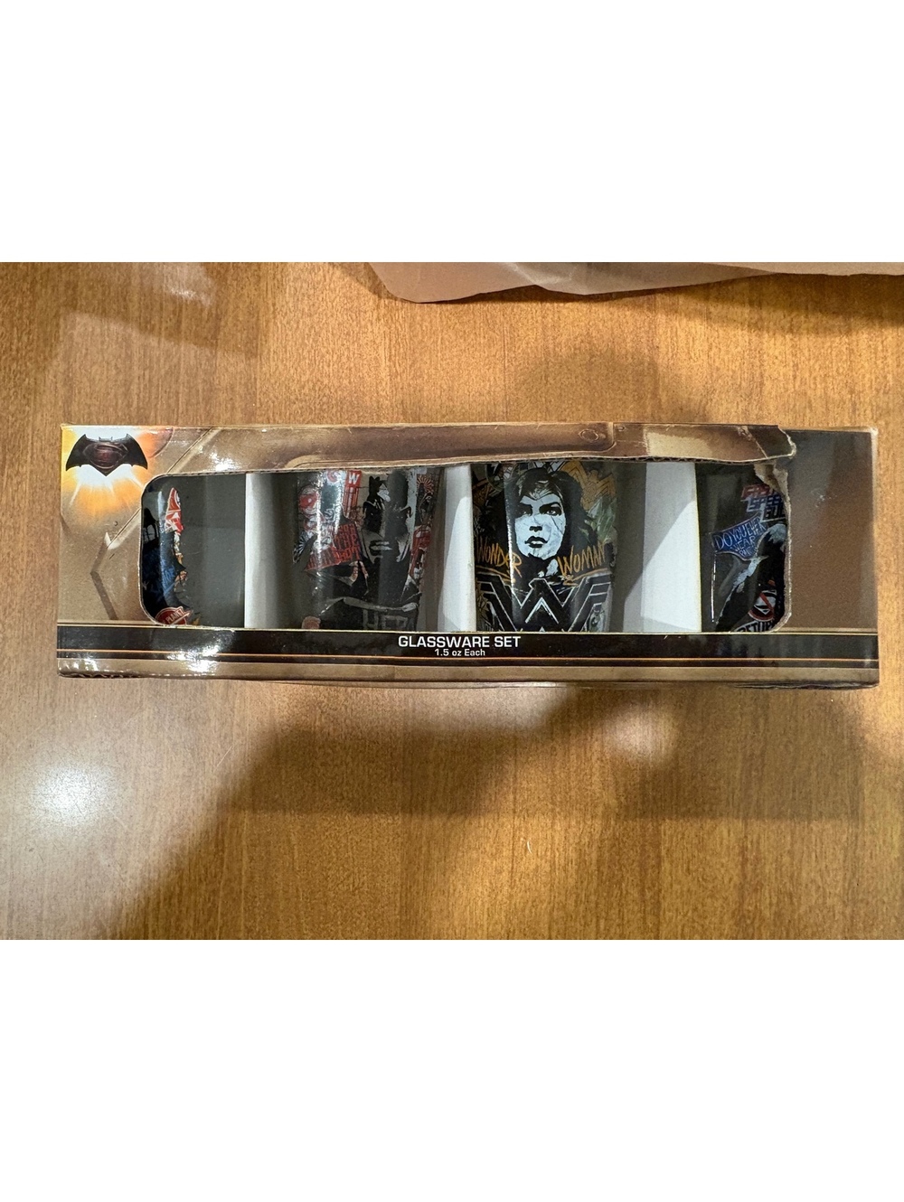 DC Comics Batman v Superman Glassware Set - 4 Collectible Glasses